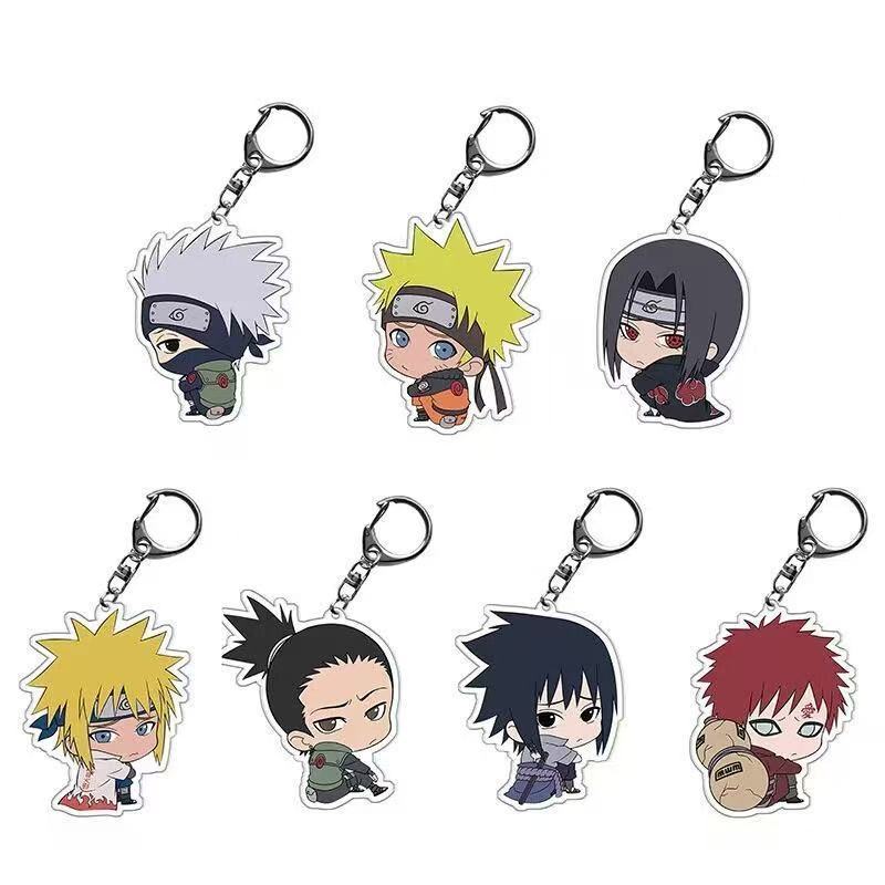 Anime Merchandise Keychains - พวงกุญแจอะคริลิกน่ารักลายการ์ตูนนารูโตะ ชิบิ ของตกแต่งกระเป๋านักเรียน อนิเมะ สินค้าอนิเมะขายส่ง