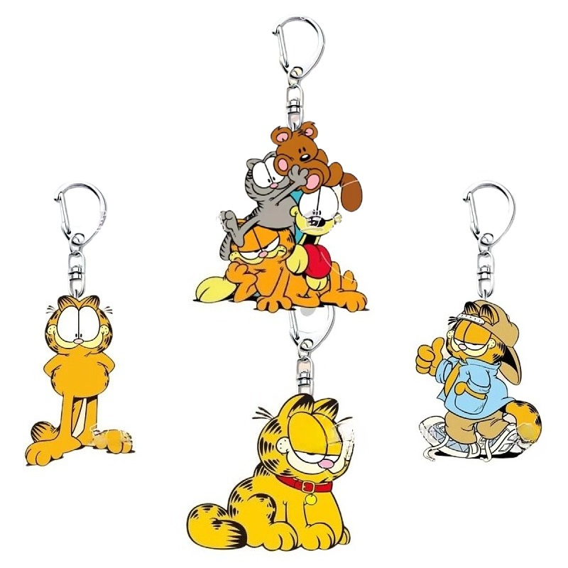 Anime Merchandise Keychains - พวงกุญแจอะคริลิคการ์ฟิลด์การ์ตูนน่ารักสำหรับนักเรียน จี้ห้อยกระเป๋าตกแต่งสุดสร้างสรรค์ สไตล์คาวาอี้ ของสะสมอนิเมะ ขายส่ง