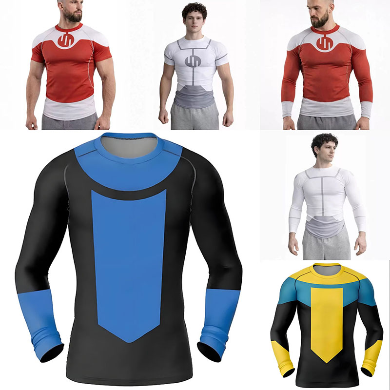 Anime Merchandise Clothes - เสื้อยืดคอสเพลย์ New Invincible สำหรับดำน้ำ ออกกำลังกาย บราซิลเลียนยิวยิตสู