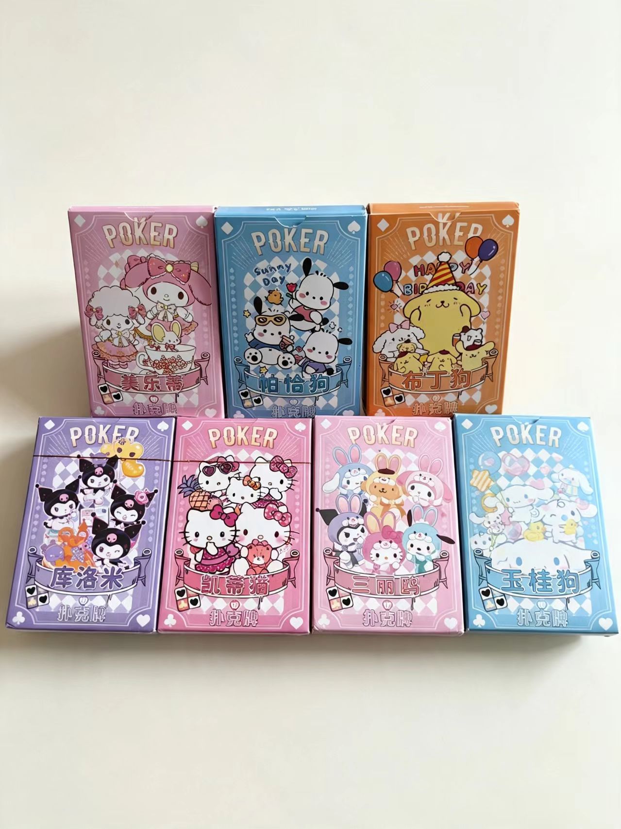Themed Playing Card - การ์ดเล่นไพ่ซานริโอ เกมกระดานโป๊กเกอร์ ลายการ์ตูนน่ารัก คุโรมิ มายเมโลดี้ ซินนามอโรล